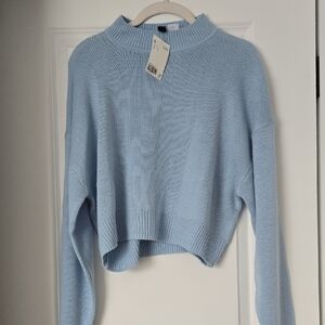 Divided Light Blue Cowl Neck Sweater